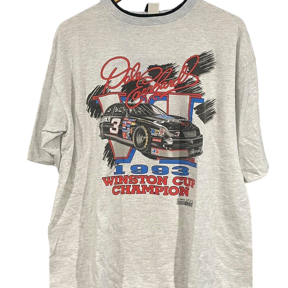 Vintage 90s Dale Earnhardt 1993 Winston Cup Champ Single Stitch Shirt Adult XL